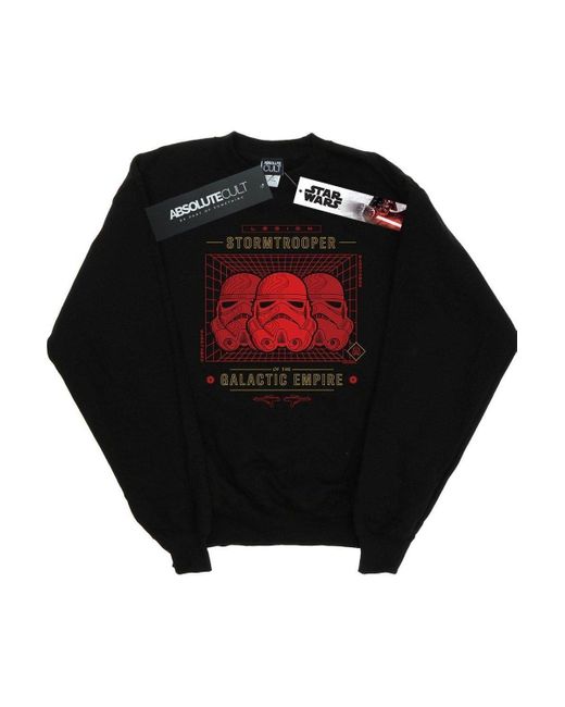 BoohooMAN Red Star Wars Stormtrooper Legion Grid Sweatshirt for men