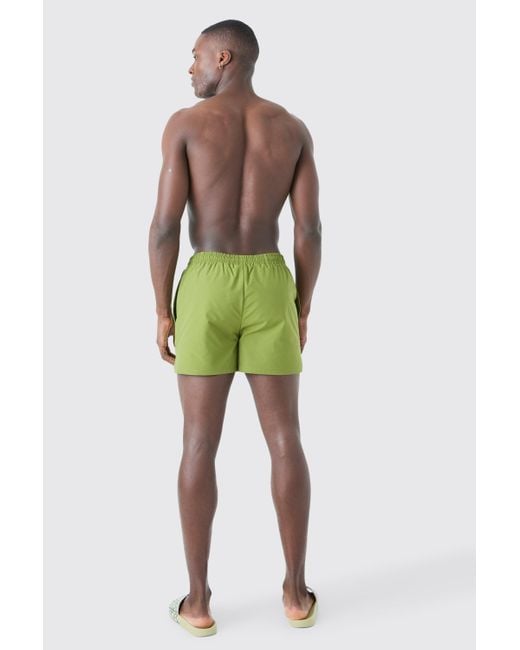 BoohooMAN Short Length Limited Edition Smart Swim Short in Green für Herren