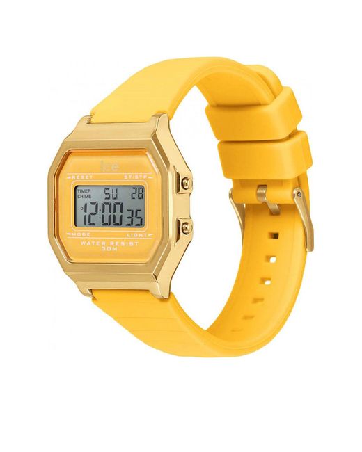 BoohooMAN Yellow Ice-watch 022053 Ice Digit Retro 32mm Quartz Watch for men