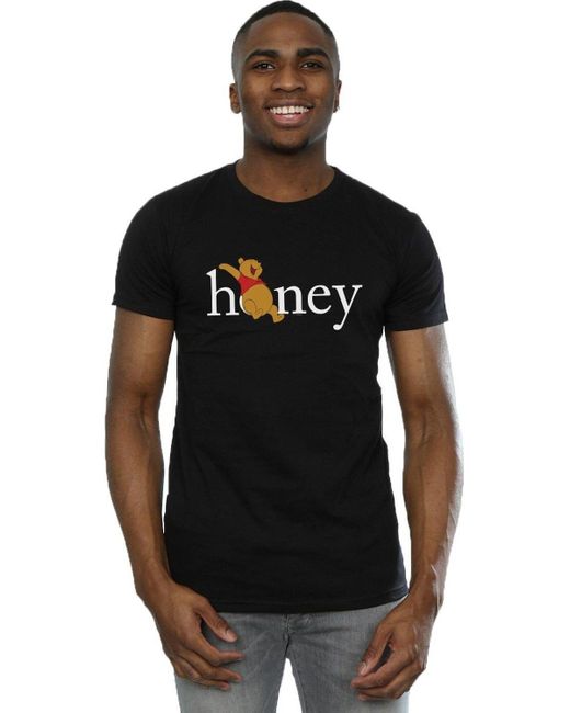 BoohooMAN Black Disney Winnie The Pooh Honey T-shirt for men