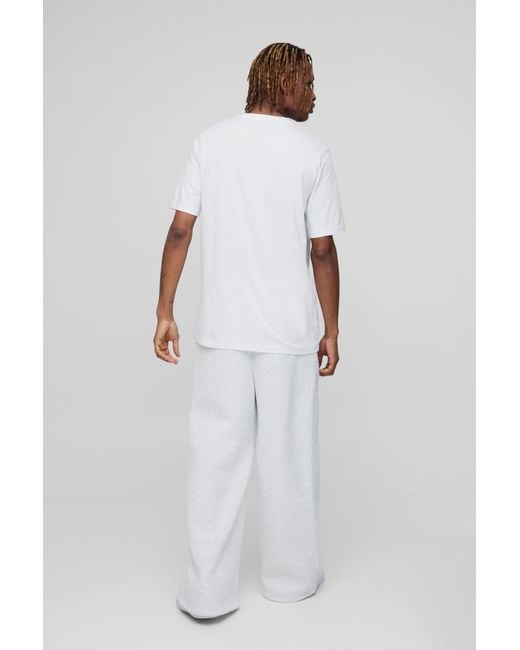 BoohooMAN White Tall Regular Fit Basic Crew Neck T-shirt for men