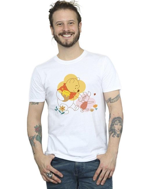 BoohooMAN White Disney Winnie The Pooh Piglet T-shirt for men