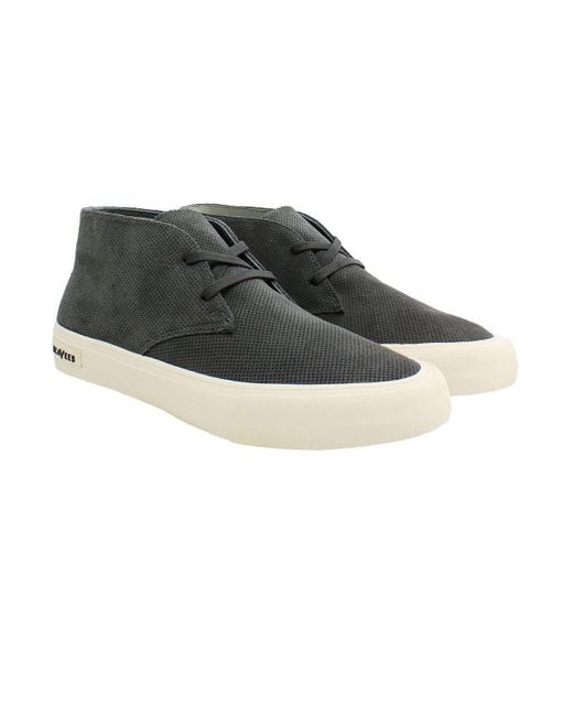 BoohooMAN Gray Seavees Maslon Desert Lace-up Grey Suede Leather Boots for men
