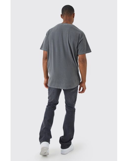 boohooMAN Men's Short Sleeve Denim Shirt