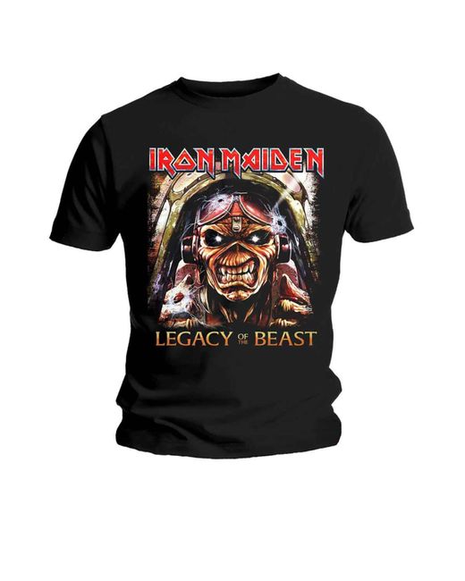 BoohooMAN Blue Iron Maiden Legacy Of The Beast Aces T Shirt for men