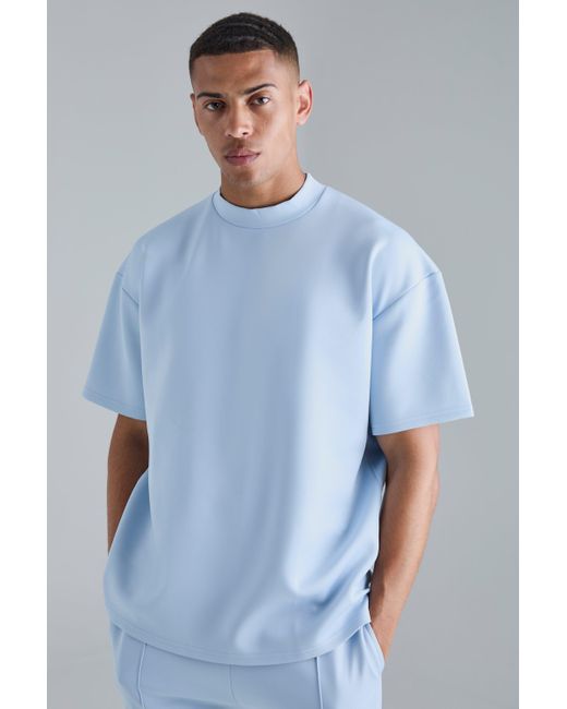 BoohooMAN Oversized Scuba T-shirt in Blue für Herren