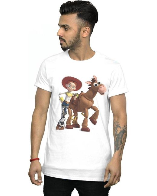BoohooMAN White Disney Toy Story 4 Jessie And Bullseye T-shirt for men