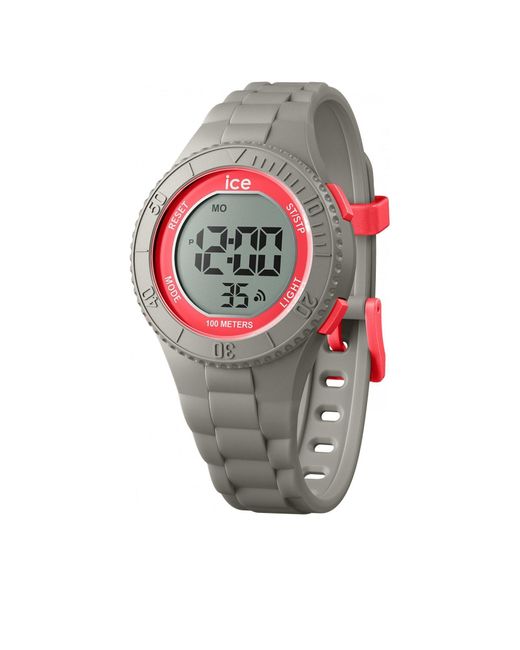 BoohooMAN Red Ice-watch 021623 Ice Digit 35mm Quartz Watch for men