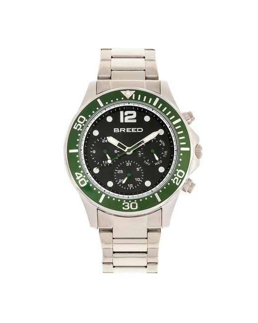 BoohooMAN Gray Breed Pegasus Bracelet Watch With Day & Date for men