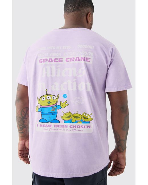 BoohooMAN Plus Toy Story T-shirt In Lilac in Purple für Herren