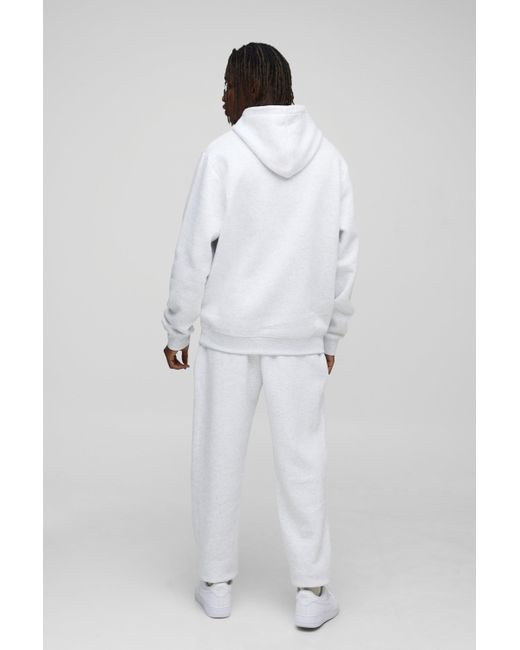 Tall Basic Regular Fit Over The Head Hoodie Boohoo de color White