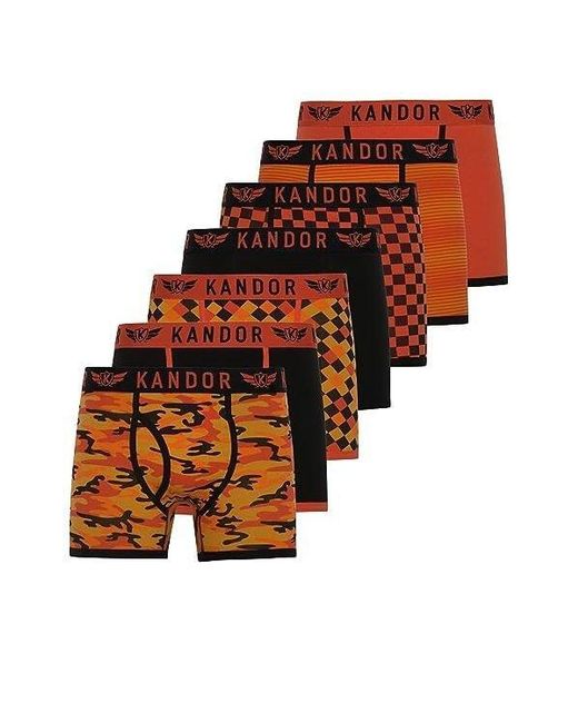 BoohooMAN Red Kandor Jeckers Boxers 7pk for men