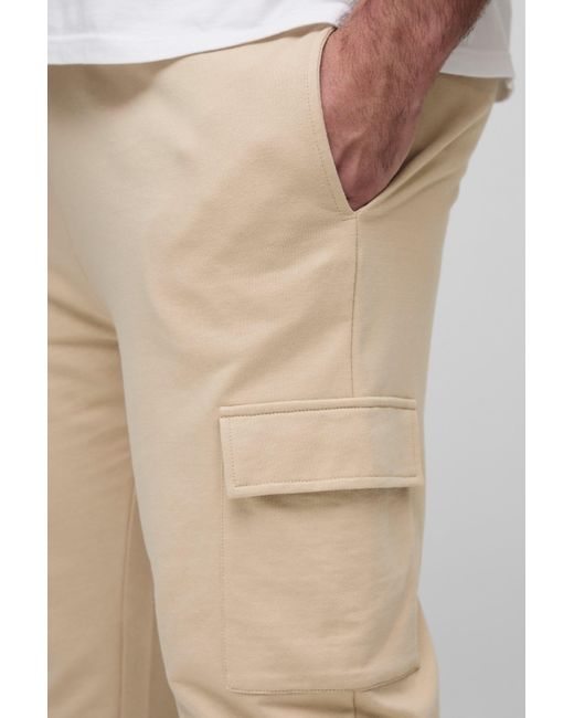 Pantalón Deportivo Plus Pitillo Básico Cargo Boohoo de color Natural