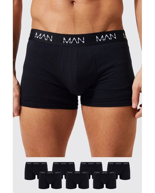 BoohooMAN Blue 7 Pack Man Trunks for men