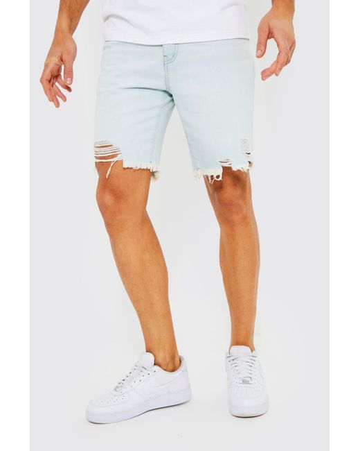BoohooMAN Tall Slim Fit Raw Hem Denim 