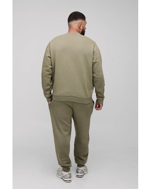 Plus Basic Regular Fit Jogger Boohoo de color Green
