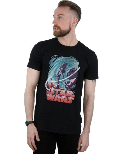 BoohooMAN Black Star Wars Hoth Swirl T-shirt for men