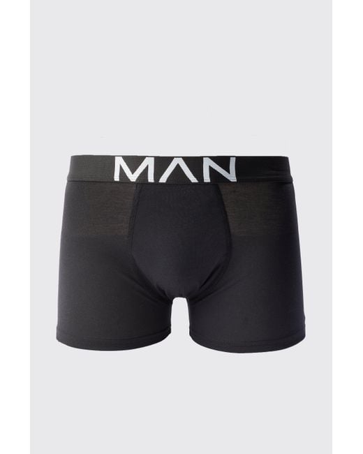 BoohooMAN Black 3 Pack Trunks for men