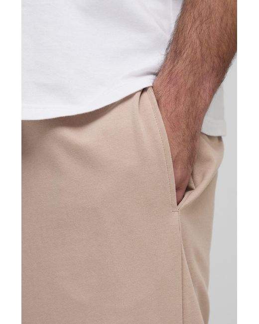 BoohooMAN Plus Oversize Basic Jogginghose in Natural für Herren
