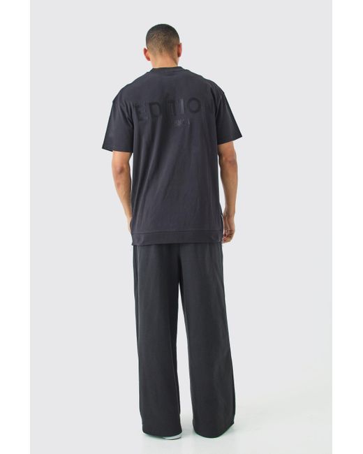 BoohooMAN Blue Edition Oversized Heavyweight Zip Hem T-shirt for men