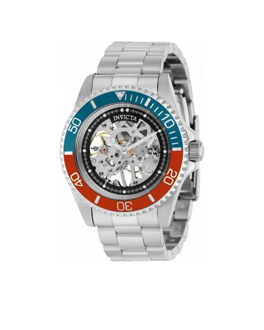 BoohooMAN Gray In-37878 Pro Diver 43mm Mechanical Watch for men
