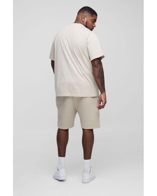 BoohooMAN Natural Plus Basic Crew Neck Regular Fit T-shirt for men