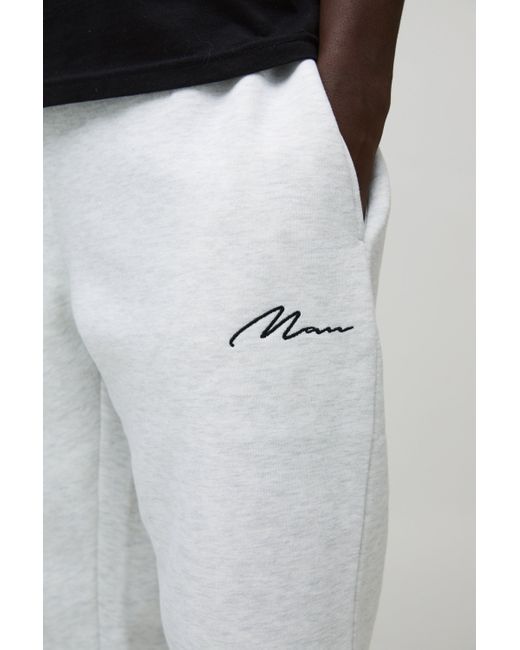 BoohooMAN Man Signature Jogginghose in White für Herren