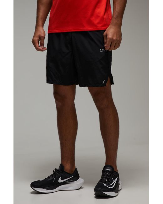 Pantalón Corto Man Active De Tela Elástico Perforado Boohoo de color Black