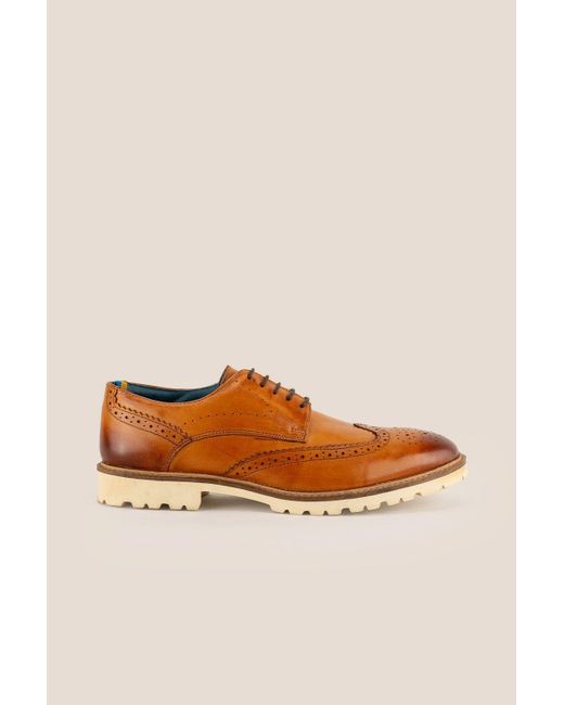 BoohooMAN Orange Eli Wide Fit Derby for men