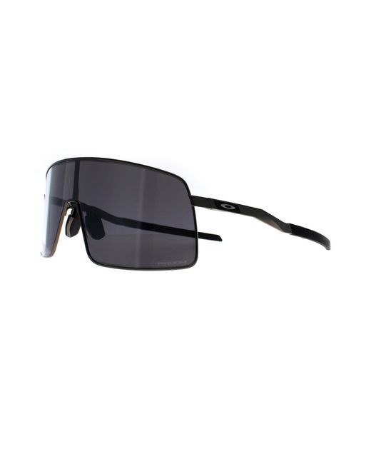 BoohooMAN Blue Oakley Shield Matte Gunmetal Prizm Black Sutro Ti for men