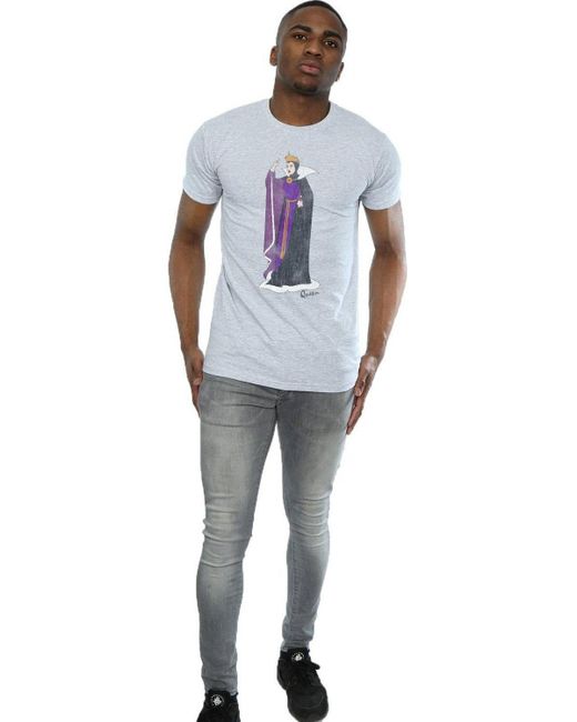 BoohooMAN Blue Disney Snow White Classic Evil Queen Grimhilde T-shirt for men