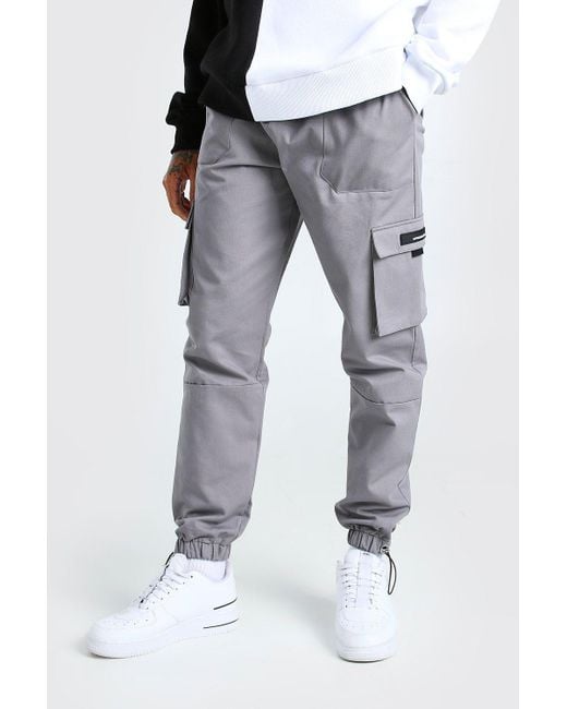 BoohooMAN Regular Fit Twill Belt Front 