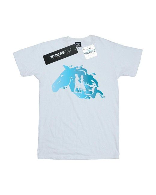 BoohooMAN Blue Disney Frozen 2 Nokk Silhouette T-shirt for men