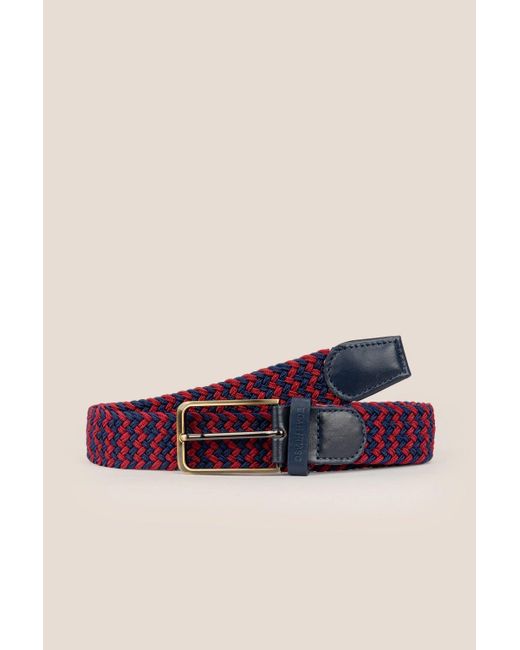 BoohooMAN Red Clyde Elastic Woven Belt for men