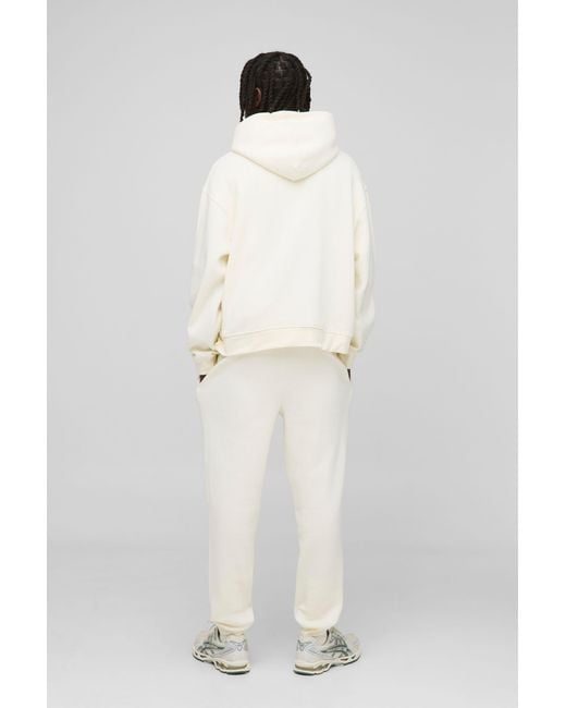 BoohooMAN White Basic Regular Fit Jogger for men