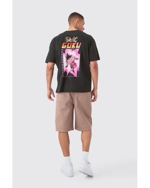BoohooMAN Oversized Dragon Ball Z Anime License T-shirt in Gray für Herren