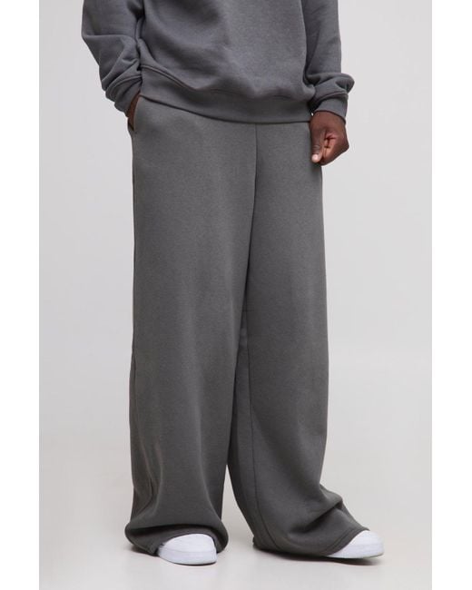 BoohooMAN Tall Basic Jogginghose mit extrem weitem Bein in Gray für Herren