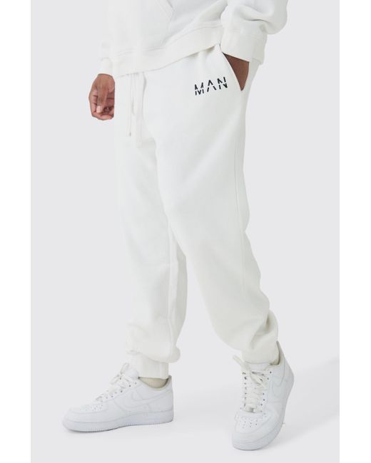 Pantalon Deportivo Plus Man Blanco de Boohoo de color Blanco Lyst