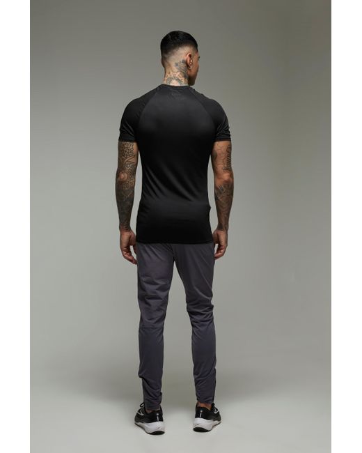 BoohooMAN Black Tall Man Active Lightweight Essentials Gym Muscle Fit Raglan T-shirt for men