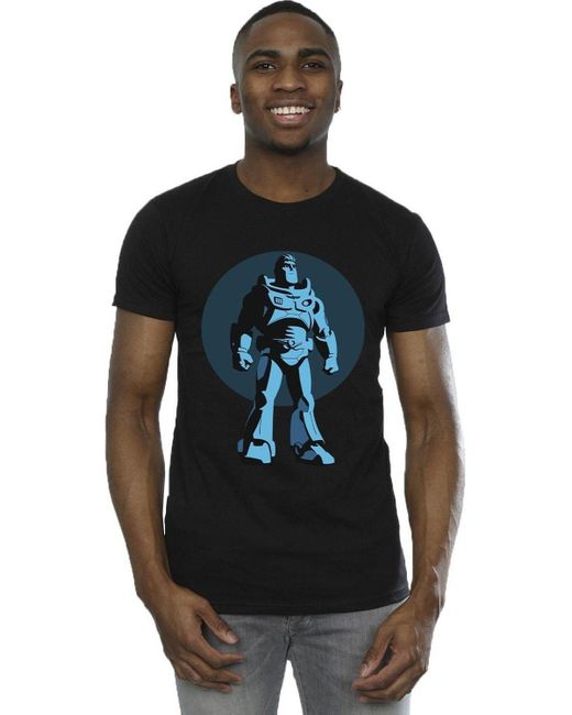 BoohooMAN Black Disney Lightyear Buzz Standing Circle T-shirt for men