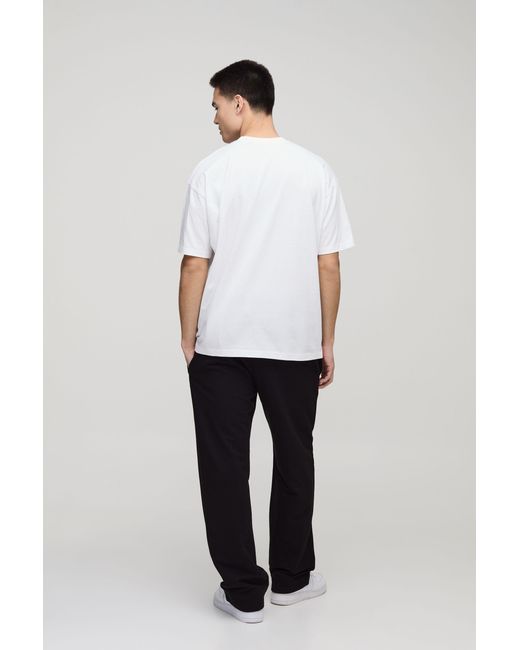 BoohooMAN White 2 Pack Oversized Basic Crew Neck T-shirts for men