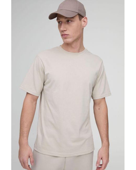 BoohooMAN White Regular Fit Basic Crew Neck T-shirt for men