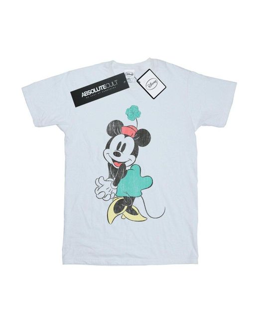 BoohooMAN White Disney Minnie Mouse Shamrock Hat T-shirt for men