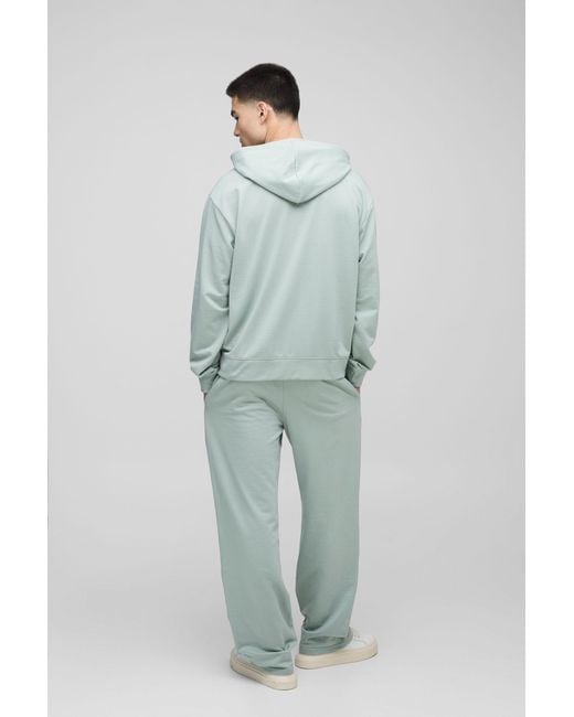 BoohooMAN Gray 260Gsm Loopback Basic Straight Fit Sweatpants for men
