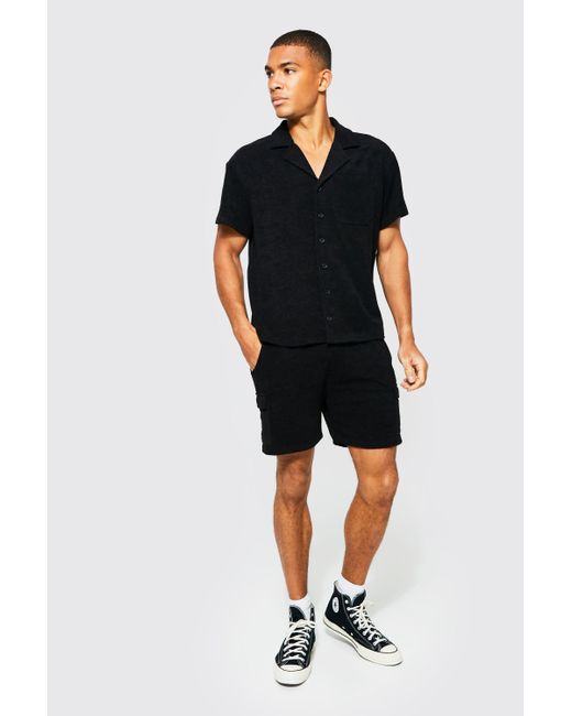 boohooman cargo shorts