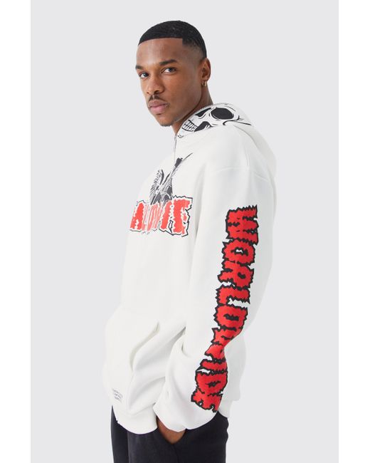 zip up men skeleton hoodie