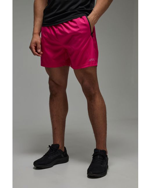 BoohooMAN Pink Man Active Regular Stretch Woven 5inch Short for men