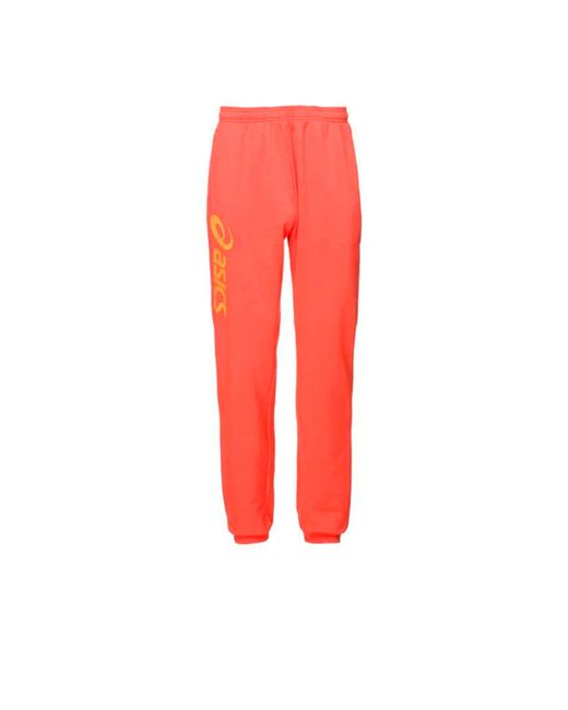 BoohooMAN Red Asics Sigma Sweat Pants Track Bottoms Joggers Coral for men
