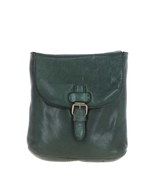 BoohooMAN Green Ashwood Leather Real Leather Small Luxurious Flight Bag for men