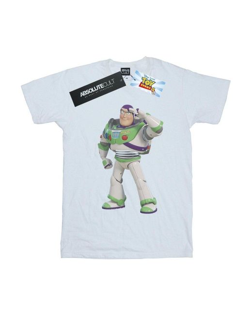 BoohooMAN White Disney Toy Story Buzz Lightyear Standing T-shirt for men